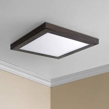 Square Bronze Led Outdoor Ceiling Light