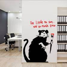 Banksy So Little To Say Rat Vinyl Wall