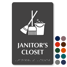 janitor s closet tactiletouch braille