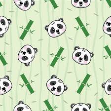 kids pattern cute smiling panda theme
