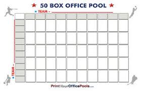 Details About Reusable 50 Box Squares Block Office Pool For Football Basketball Baseball Pen
