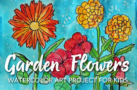 Draw Garden Flowers Art Project