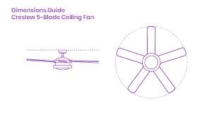 creslow 5 blade ceiling fan dimensions