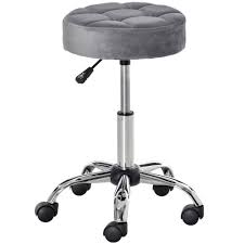 homcom 13 75 x 19 25 round vanity stool
