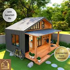 Cute Tiny House Plan With Loft Bedroom