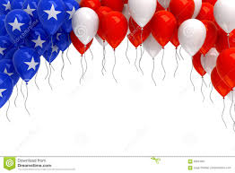 Red White And Blue Balloons Background Stock Illustration