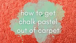 get chalk pastel out of carpet