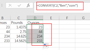 How To Convert Ounces To Pounds Or Grams In Excel Free