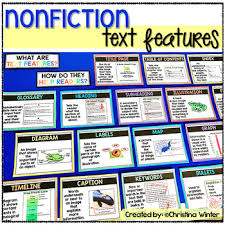 Nonfiction Text Features Anchor Chart Posters Worksheets