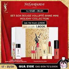 set bộ ba son rouge volupté shine mini