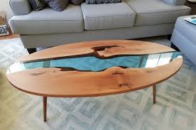 Blue Resin River Coffee Table