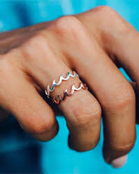 Wave Band Ring In Silver