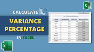 calculate variance percene in excel