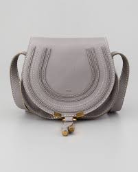 Chloe Marcie Mini Saddle Bag Gray Bags Saddle Bags