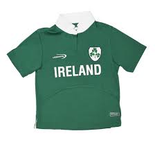 ireland shamrock crest design kids rugby shirt green colour