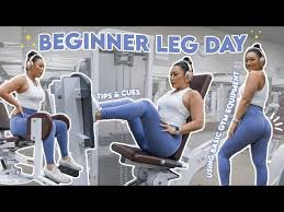 beginner leg day using basic gym