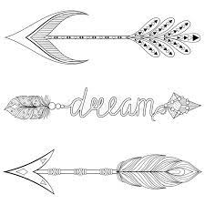 Below is a collection of feathers coloring page that you can download for free. Bohemian Dream Arrows Set With Feathers For Adult Coloring Pages Stock Vector Illustration Of Hipster Black 84670184