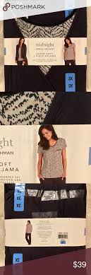 Carole Hochman Pajama Midnight 3x Blue 3 Piece Carole