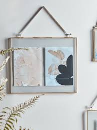 Delicate Landscape Glass Frame Brass