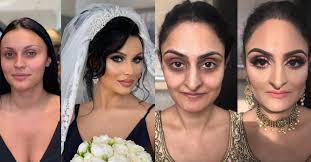 these bridal makeup before and after