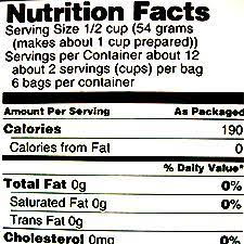 faster nutrition facts for your next
