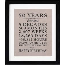 50th burlap print with frames 11 w x 13 h 50th birthday gifts for women best 50 year old birthday gifts for men perfect 50th birthday gift ideas and