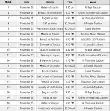 World Cup 2022 Schedule Pdf Eastern Time gambar png