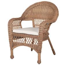 natural wicker garden chair outdoor