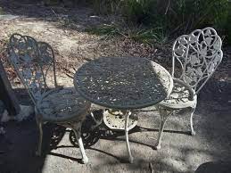 Antique Heavy Aluminium Garden Table