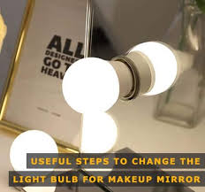 light bulb in a makeup mirror