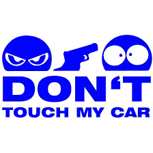 don t touch my car autoaufkleber rot