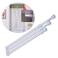 Shower curtain rods meant to be permanently affixed to opposing walls will come. New 1 Pcs Adjustable Curtain Rod Spring Loaded Bathroom Bar Shower Extendable Telescopic Poles Rail Hanger Rods Vc Shower Curtain Poles Aliexpress