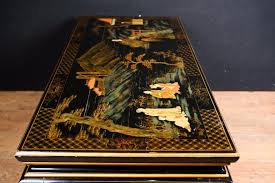 black lacquer coffee table chinoiserie