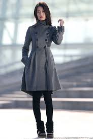 Gray Coat Wool Coat Womens Coat Womens