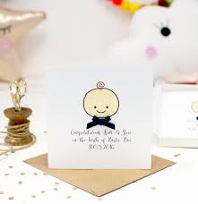 Cute Baby Face New Baby Boy Congratulation Card By Made With Love