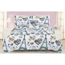 twin comforter bedding set eiffel tower
