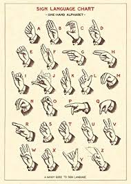 Cavallini Co Vintage School Poster Sign Language Chart