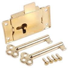 Brass Wardrobe 2fcupboard Lock 2 Keys