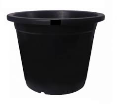 10 Inch Black Plastic Nursery Pot