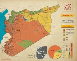 The syrian arab republic is located in western asia. Map Of Military Influence In Syria 01 01 2020