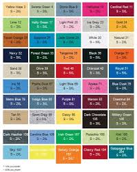 Gildan Color Chart Gallery Of Chart 2019