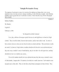 Examples Of Persuasive Essays For Middle School Students Sample