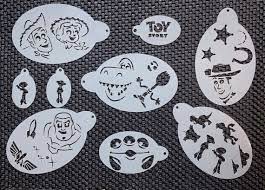 Toy Story Style Face Paint Stencil Pack