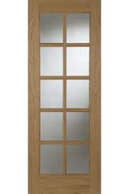 Internal Door Oak 10 Light With Clear