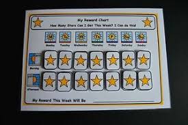 Details About Stars Reward Chart For Behaviour Sen Adhd Asd Autism Visual Learners Pre School