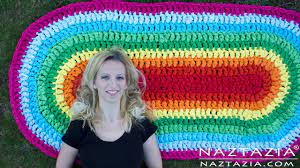 oval rag rug from fabric by naztazia