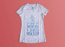 free female t shirt mockup psd good
