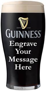 personalised guinness 1 pint gl with