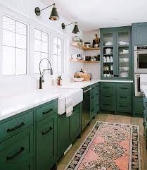 Words cannot express my extreme happiness with choosing cabinets to go! Love These Green Cupboards Green Kitchen Cabinets Kitchen Decor Green Kitchen Walls