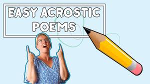 easy acrostic poems for kids